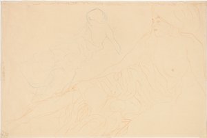 Two Studies of a Reclining Woman