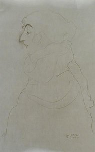 Woman in Profile, c.1904-06 by Gustav Klimt