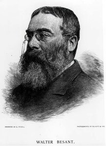 Sir Walter Besant (1836-1901) engraved by Gustav Kruell (1843-1907) from a photograph by Elliot & Fry by Gustav Kruell