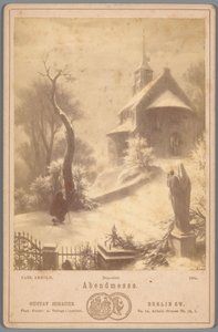 Photo Reproduction of the Painting Evening Mass by Carl Arnold by Gustav Schauer