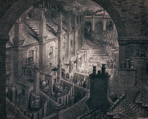 Slum Terraces by Gustave (after) Dore