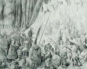 The Court of the King of Serendib by Gustave (after) Dore