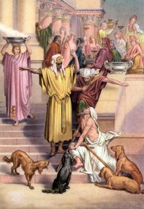 The Parable of the Rich Man and the Beggar Lazarus, 50s by Gustave (after) Dore
