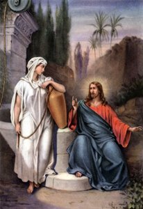 The Good Samaritan Woman, c.1950s by Gustave (after) Dore
