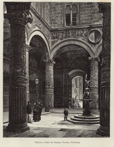 Italy - Courtyard of Palazzo Vecchio, Florence by Gustave Bauernfeind