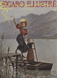 At the Lake of Bourget (Cover of Le Figaro Illustre, September 1895) by Gustave Bourgain