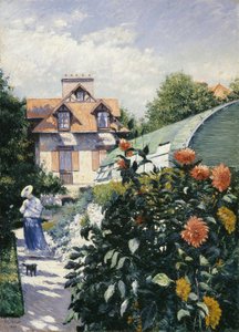 Dahlias, Garden at Petit Gennevilliers by Gustave Caillebotte