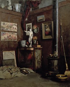Interior of a Studio by Gustave Caillebotte
