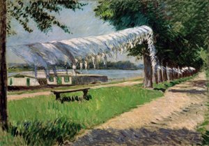 Clothes Drying by the Seine, Petit Gennevilliers by Gustave Caillebotte