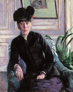 Portrait of a Young Woman in an Interior (Portrait of Mme H) by Gustave Caillebotte
