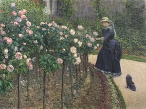 Roses, Garden at Petit Gennevilliers by Gustave Caillebotte