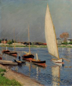 Sailboats on the Seine at Argenteuil by Gustave Caillebotte