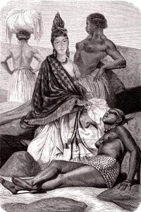 Signare, the mulatto-French African women in the Island of Goree, Senegal. 1861