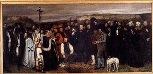A Funeral in Ornans by Gustave Courbet