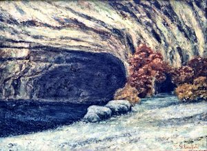 Snowy Loue Cave by Gustave Courbet