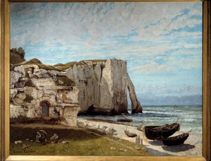 The Etretat Cliffs After the Storm by Gustave Courbet