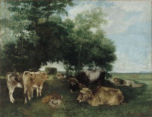 Nap during the Haying Season, Doubs Mountains by Gustave Courbet