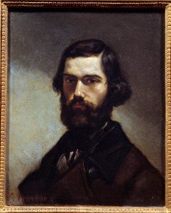 Portrait of Jules Valles (1832-1885) writer, journalist and politician by Gustave Courbet