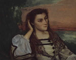 Reverie Portrait of Gabrielle Borreau, 1862 by Gustave Courbet