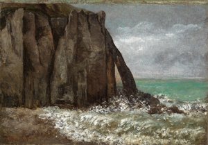 Beach of Etretat by Gustave Courbet