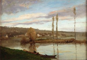 The Seine at Bougival, c.1851 by Gustave Courbet