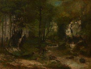 The Stream (The Brook of the Black Well; Valley of the Loue) by Gustave Courbet
