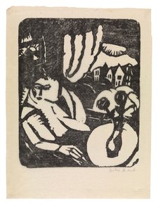 Interior of Seated Woman by the Window by Gustave de Smet