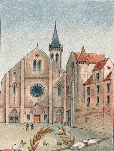 View of the Abbey St Genevieve in Paris