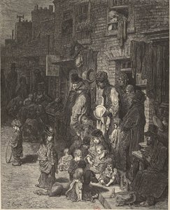 Wentworth Street Whitechapel - London, a Pilgrimage by Gustave Dore
