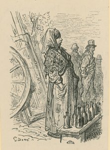 A Woman Selling Glass Bottles by Gustave Dore