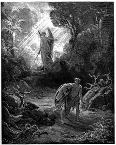 Adam and Eve Expelled from Paradise - Illustration by Gustave Dore for The Bible by Gustave Dore
