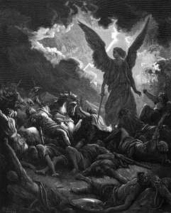 Archangel Gabriel smiting the camp of Sennacherib and the Assyrians