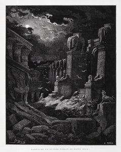 Babylon in Ruins (Vision of John the Baptist), Illustration from the Dore Bible by Gustave Dore