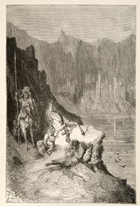 Balin Slays Sir Lanceor, from Stories of the Days of King Arthur by Charles Henry Hanson, pub.1898 by Gustave Dore