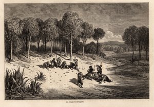 Battle of Oranges by Carcagente by Gustave Dore