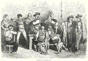 Company in a Spanish Inn by Gustave Dore