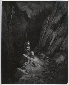 Don Quixote and Sancho Panza Sink into Sierra Morena by Gustave Dore