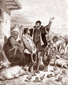 Don Quixote Persuades Sancho Panza by Gustave Dore
