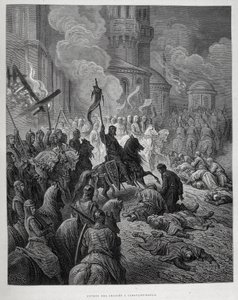 Entry of the Crusaders to Constantinople during the Fourth Crusade by Gustave Doré by Gustave Dore