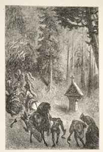 Escorting Guenever from Cameliard, from Stories of the Days of King Arthur by Charles Henry Hanson, Published 1898