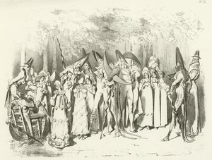 Fashions Under The Directory 1798. The Incroyables by Gustave Dore