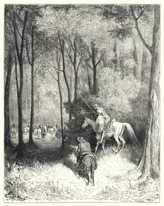 Don Quixote descried a company, whom, upon a nearer view, he judged to be persons of quality