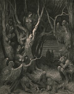Here the Brute Harpies Make Their Nest by Gustave Dore