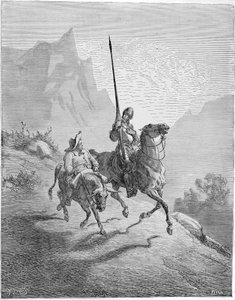 Illustration to the book Don Quixote de la Mancha by M. de Cervantes, 1863 by Gustave Dore