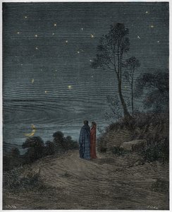 Inferno, Canto 2: The darkening sky of the first night (illustration from The Divine Comedy by Dante Alighieri) by Gustave Dore