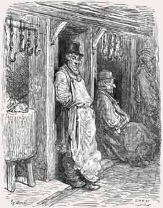 Jewish Butchers - Aldgate, 1872 by Gustave Dore