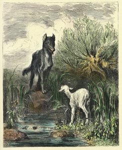 The Wolf and the Lamb (engraving 1861-1868)