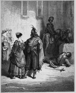 The Two Roosters - from "Fables" by Jean de La Fontaine by Gustave Dore