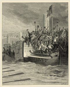 Oxford and Cambridge Boat Race, Putney by Gustave Dore