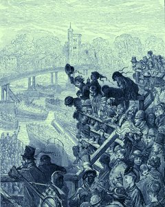 Oxford and Cambridge boat by Gustave Dore